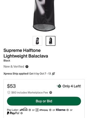 Supreme Halftone Lightweight Balaclava